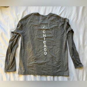 Lululemon men’s long sleeve shirt with Chicago logo on the back